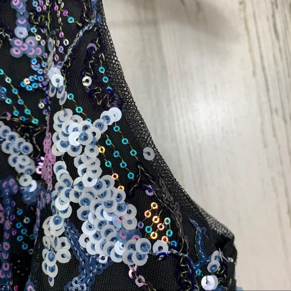 Aidan Mattox Sequin A-Line Mini Halter Dress - Picture 10 of 14